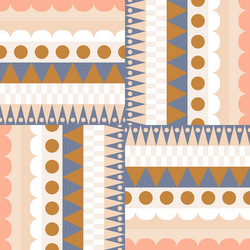 ethnic color block rows seamless pattern vector