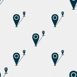 Map pointer icon sign seamless abstract background vector