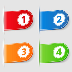 set of tabs with numbers vector image