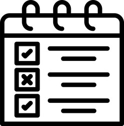 task linear style icon design vector image