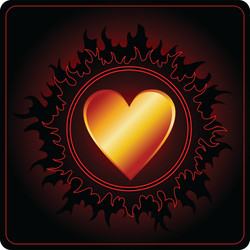 Valentines day card dark sun vector