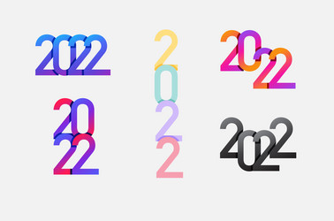 2022 happy new year logo text design vector