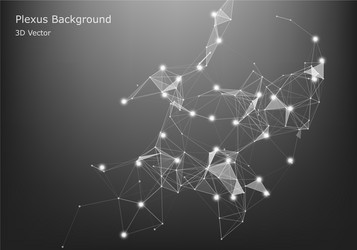 abstract particles and lines plexus effect vector image