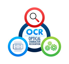 ocr - optical character recognition document scan vector image