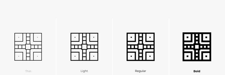 parchis icon thin light regular and bold style vector image