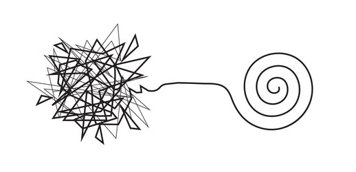 Confused process chaos line symbol tangled Vector Image