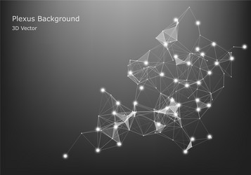 abstract particles and lines plexus effect vector image