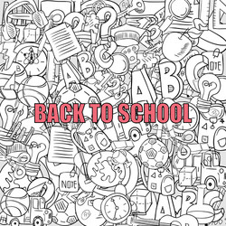 back of school objects on background drawing vector image