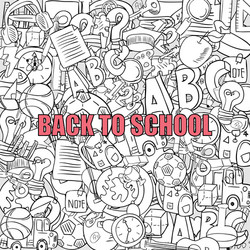 back of school objects on background drawing vector