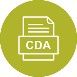 cda file document icon vector image