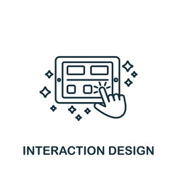 interaction design icon line simple web vector image