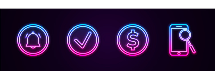 set line button chat notification check mark vector image