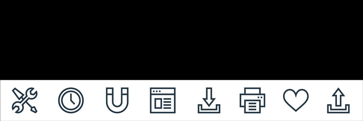 web essentials line icons linear set quality vector image