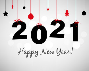 happy new year card with text vector