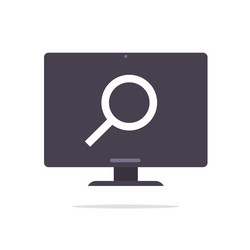 inspecting scanning computer pc icon using vector image
