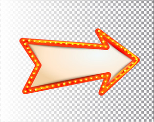 Retro Light Bulb Frame with Arrow vector image
