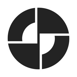 abstract lines and rounded intersecting geometric vector image