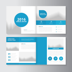 blue annual report leaflet brochure flyer vector