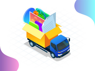 isometric creation of web design for site website vector image