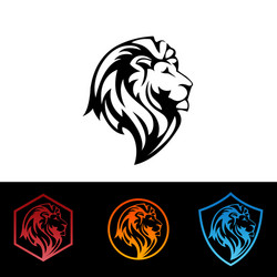 Lion Head Logo Concept Vector Image