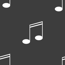 Music elements notes web icon flat design seamless vector