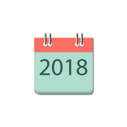 2018 calendar icon vector