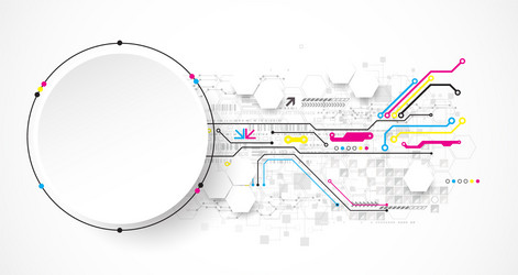 Abstract circle technology concept circuit board vector