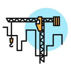 building line icon color symbol in simple style vector image