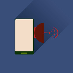 flat web icon with long shadow mobile navigation vector image