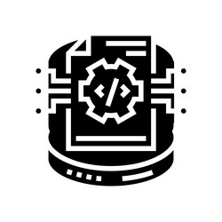 schema development database glyph icon vector image