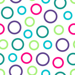 seamless circles pattern colorful endless vector image