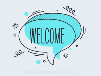 linear promotion banner shape template colorful vector image
