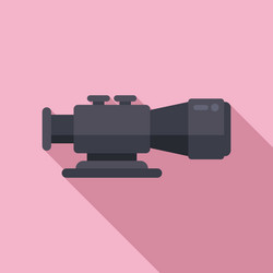 Telescopic sight icon flat rifle scope Royalty Free Vector
