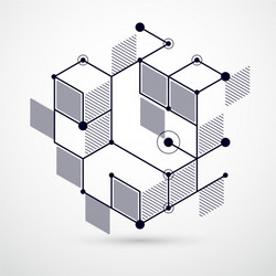 Mechanical scheme black and white engineering Vector Image