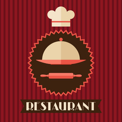 restaurant menu background in flat design style vector