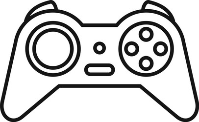 retro game joystick icon outline style vector