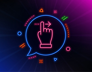 Touchscreen gesture line icon slide right arrow vector