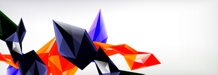 3d triangles and pyramids abstract vector image