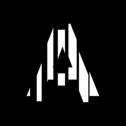 a abstract logo with slice effect design vector image