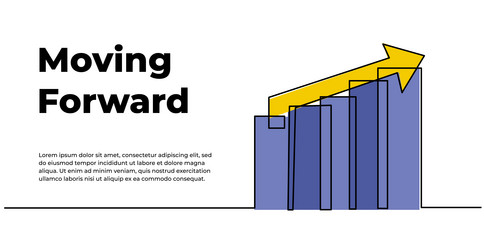 continuous line design of arrow one vector image
