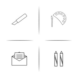 Creative process and design simple linear icon vector