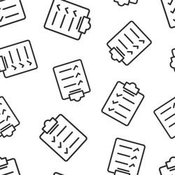 document checklist icon in flat style report vector image