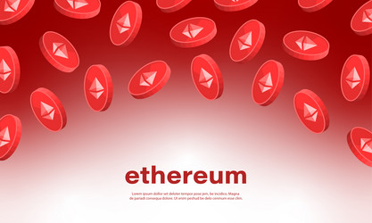 ethereum and blockchain banner vector image