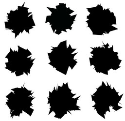 Fragmented Sharp Explosion Icons vector image