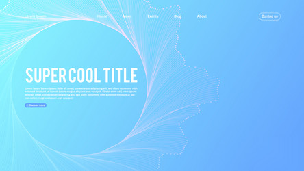landing page abstract design with big data vector image