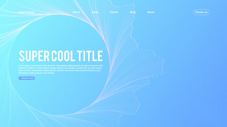 Landing page abstract design with big data vector