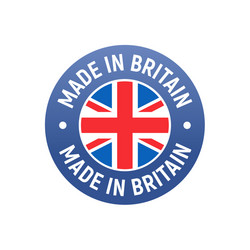 Made in uk britain flag logo english brand vector