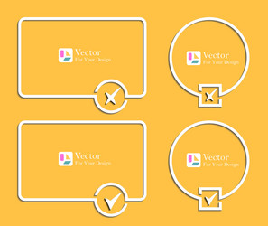 outline banners with check marks confirmation vector image