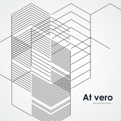 seamless patternconnection lines hexagons vector image
