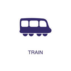 train element in flat simple style on white vector image